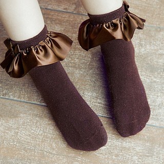 Infant Baby Girls Bowknot Cotton Soft Short Socks (4)
