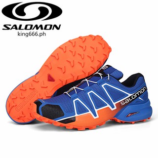 【100%Original】 Salomon/solomon Speed Cross 4 Outdoor Professional Hiking sport Shoes Orange blu40-46