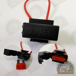 CS Motorcycle flat fuse box holder with fuse universal(10A/30A)
