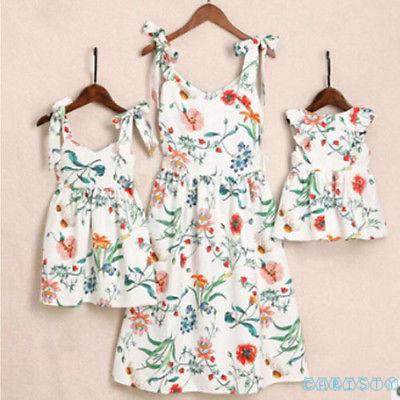 ✦♛✦Floral Family Dress Mother and Daughter Matching Girls