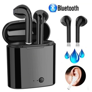 Ready Stock Fast Delivery I7s TWS Apple Airpods Android Wireless Bluetooth Headset Earphones Black