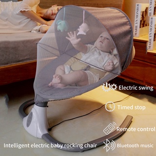 Baby rocking chair Smart bluetooth music electric crib anti-mosquito baby electric rocking chair (1)