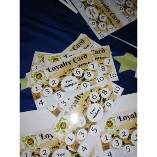【phi local stock】 100 pcs Loyalty Cards with 1000 pcs stamp stickers