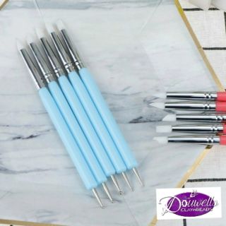 2in1 DOTTING TOOL AND SILICONE BRUSH RUBBER SHAPER SET