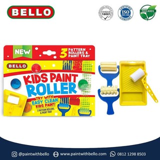 Fuji | Bello Kids Paint Roller Set - Contents 3 Rolls Motif And 1 Child Paint Tub