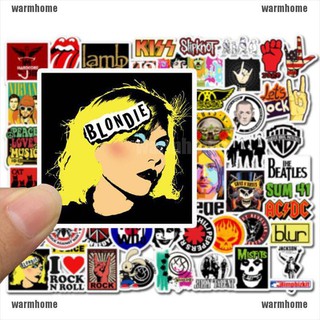 WMPH 52pcs Rock and Roll Hip Hop Punk Music Band Stickers for Phone Laptop Guitar Car joie (4)