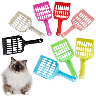 Solid Color Cat Litter Tray Scoop Sifter Shovel Pet Cleaning Supplies