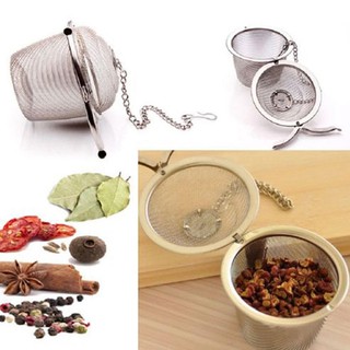 Stainless Steel Mesh Ball Tea Leaf Spice Strainer Infuser Filter Diffuser 2 Size