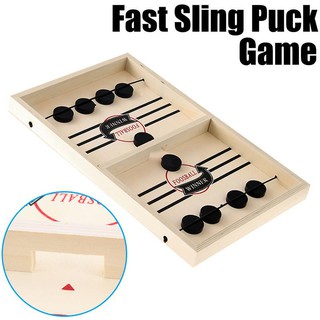 Super Fast Sling Puck Game Portable Table Hockey Game for Kids and Adults Tabletop Slingshot Games