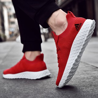 Adidas Sports Shoes Breathable Fly Woven Mesh Men's Shoes Lightweight Outdoor Training Shoes Minimalist Shoes Running Shoes Lightweight Jogging Casual Fashion Solid Color Shoes Large Size 39-46 (7)