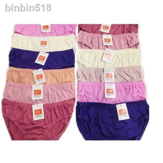 Panties♙▦6 Pcs Underwear Cotton Plain Panty (Random Colors)