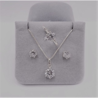 【Spike】✕☈✓Tyaa Jewelry Bangkok Rose Gold White Gold Gold Plated 3in1 Set Lady Cyrstal Accessories