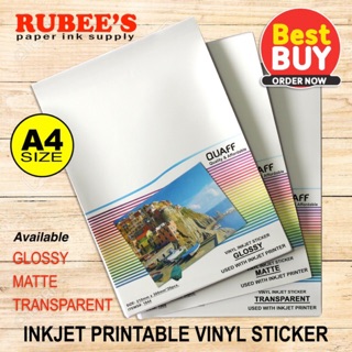 Quaff A4 Printable vinyl Sticker Glossy,Matte,Transparent