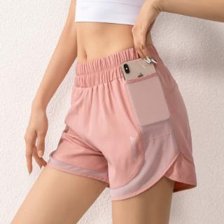 Women running fitness high waist yoga pants Sports shorts women's loose casual pant with pocket quick-drying