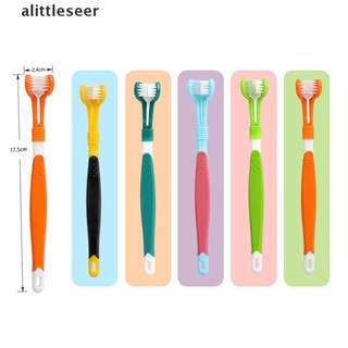 【ALI】 Pet Toothbrush Three-Head Toothbrush Multi-angle Cleaning Addition Bad Breath .