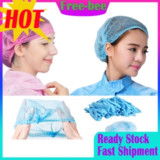 100pcs Disposable Surgical Cap Hair Head Covers Net Bouffant Cap Non Woven Cap Salon Spa Head Cover