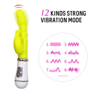 Ockered Double Shock G-spot Vibrator Rabbit AV Massage Stick Frequency Conversion Charging AV Stick