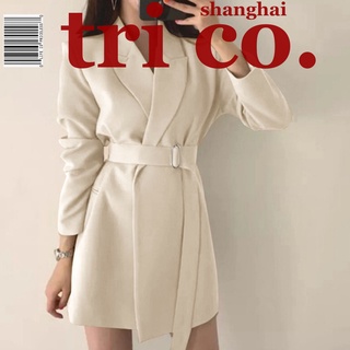 2021 new blazer jacket Korean version blazer spring and autumn small white suit jacket female mid-length small suit British style creamy white suit female