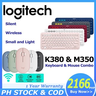 【PH STOCK】 Logitech K380 M350 Multi-device Bluetooth silent ultra-thin Keyboard and Mouse Combos