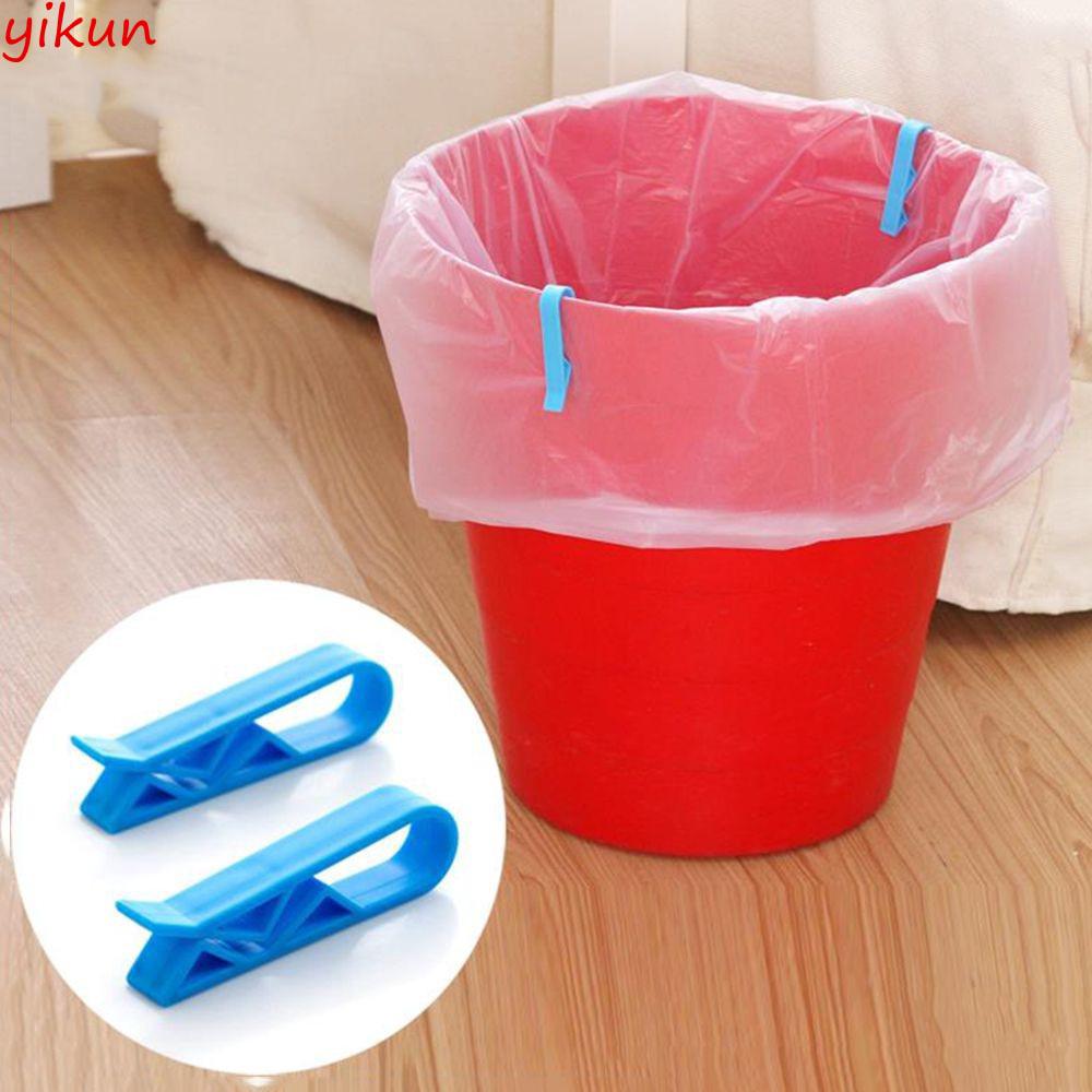 2Pcs Trash Bag Fixed Clip Waste Basket Rubbish Bin Garbage Can Clamp Holder
