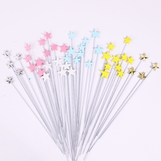 10pcs/lot Cake Topper Golden Silver Star Birthday Cake Toppers Party Supplies