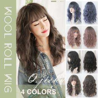 【Seven Queen】Women's Wave Wig 54cm Curly Hair Wigs Fashion Korea Style Natural Hairpiece (3)