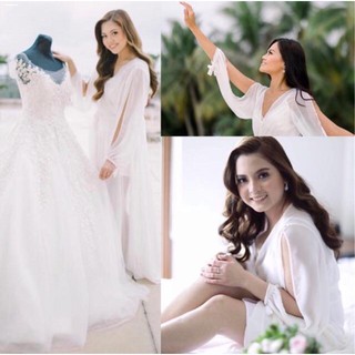 Sleepwear℗Premium Bridal & Maternity Robe With Side Slits