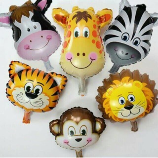 Safari Jungle Animals Theme head shape balloons 14ince/2ft