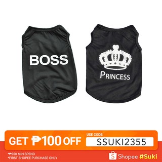 Boss Princess Crown Sleeveless Pet Dog Puppy T-shirt (1)