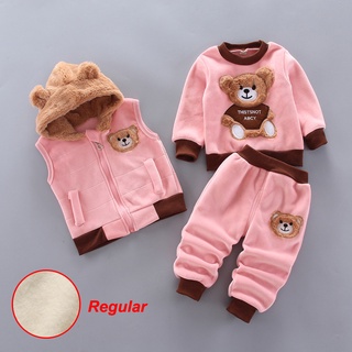 Fashion Baby Boys Clothes Autumn Winter Warm Baby Girls Clothes Kids 3pcs Outfits Suit Newborn Baby (2)