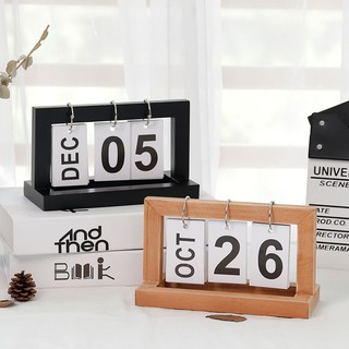 IKEA style simple wooden desk calendar office calendar Nordic creative wooden ins style desktop (1)