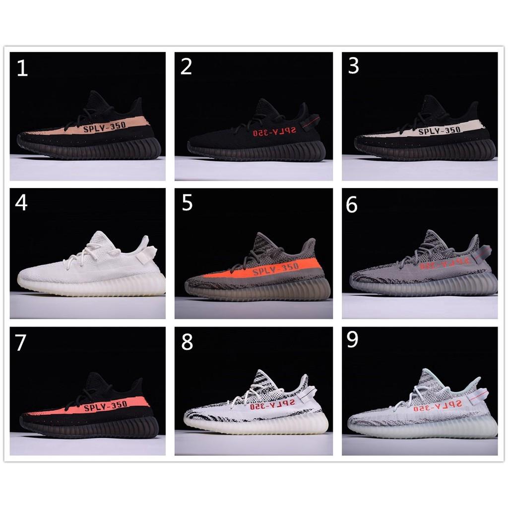 Adidas running shoes sports shoes Big Size Adidas Yeezy 350 V2 Boost 9 Color Men Women Running Shoes