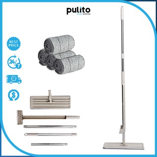 PULITO Mop Spin Quick Squeezing Smart Map Cleaning Floor, Wall