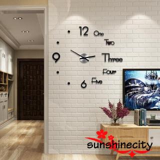 ☛☏❤DIY Acrylic Wall Clock Beautiful and Fashionable Simple and Unique Style 3D Numbers