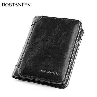 BOSTANTEN men's leather multi-function long wallet with multi-card slot folding + box