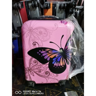 butterfly luggage double zipper 18inches