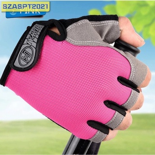 kids✹✴☎【COD & Ready Stock】Cycling Breathable Mesh Sweat-absorbent Sports Glove Anti-Slip Half Finger