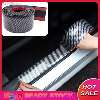 ✉✳❣【Ready Stock】Car Styling Carbon Fiber Rubber Door Sill Protector Trim Strip Decor Sticker