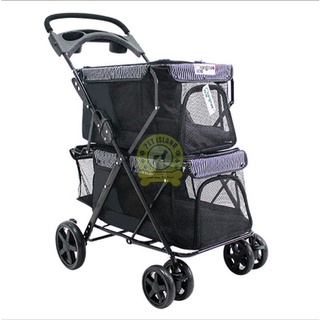 Foldable double Stroller for pet / pet foldable twin stroller