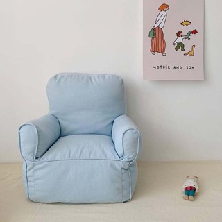 Solid Colors Infant Mini Plaid Canvas Baby Sofa Dining Sofa Seat Chair Portable Newborn Infants