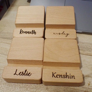Personalized engraved Wooden Phone Stand