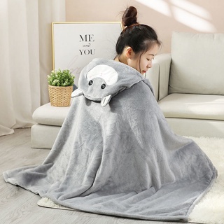 Cute Cartoon Nap Blanket Student Shawl Cloak Office Air Conditioning Blanket