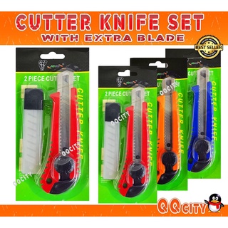 CUTTER KNIFE WHITH EXTRA 5PCS CUTTER BLADE SET