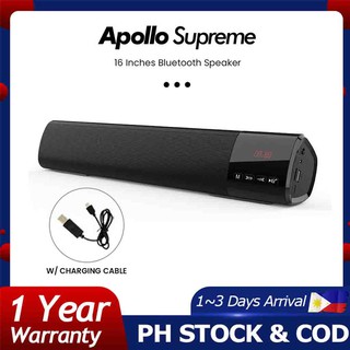 【PH STOCK】Apollo Supreme Soundbar Wireless Bluetooth 5.0 Speaker with FM