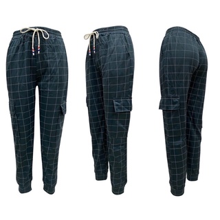 NL. Checkered cargo pants fashion jogger pants 4 pockets #ZD001