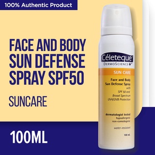 In stock Céleteque® Sun Care Face and Body Sun Defense Spray with SPF50 100mL