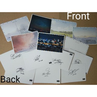 BTS BE POSTCARD SET 7PCS with members' signature at the back