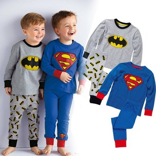 Baby Corp Boy Superhero Pajama Set Superman Batman