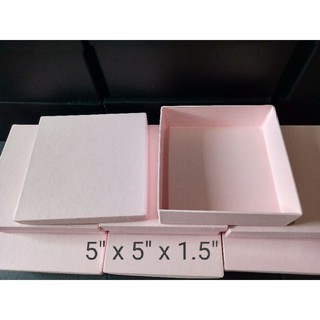 5x5x1.5 Pink Kraft Box