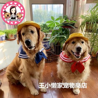 HatsMedium Large Dog Pet Dog Yellow Cap Sun Bucket Hat Golden Retriever Samo Border Collie Corgi Jug